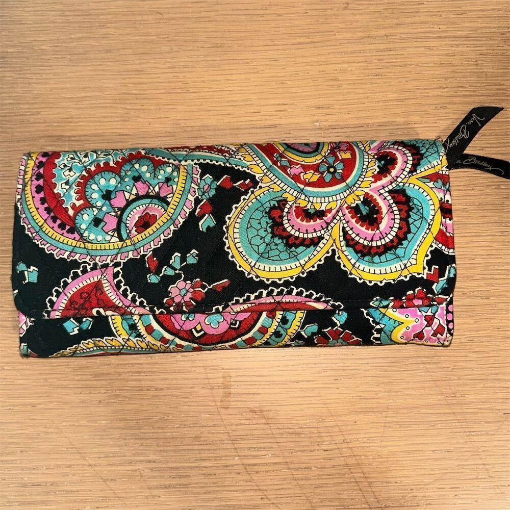 Vera Bradley Women's Paisley Wallet Multicolor Credit Card Holder